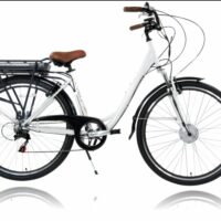 Cyclotricity Jade Step Through Dutch Style 18" Frame Electric Bike, 6 Speed Derailleur, 700C Wheel - White - Image 2