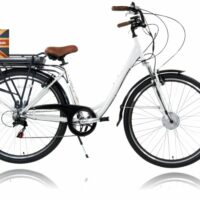 Cyclotricity Jade Step Through Dutch Style 18" Frame Electric Bike, 6 Speed Derailleur, 700C Wheel - White - Image 3