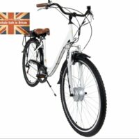 Cyclotricity Jade Step Through Dutch Style 18" Frame Electric Bike, 6 Speed Derailleur, 700C Wheel - White - Image 4