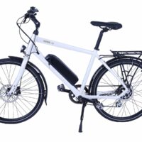 Batribike Nova-X Crossbar Hybrid Electric Bike, 26" Wheel, 8 Speed - White - Image 3