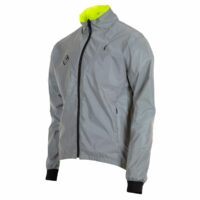 ETC Mens Arid Verso Weatherproof Reflective Cycling Rain Jacket - Silver/Yellow - Image 2