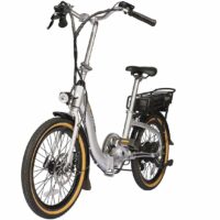 Lectro Easy Step Folding Commuter Electric Bike, 20" Wheel, 8.8Ah Battery - Silver - Image 3