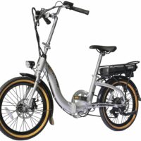 Lectro Easy Step Folding Commuter Electric Bike, 20" Wheel, 8.8Ah Battery - Silver - Image 4