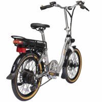 Lectro Easy Step Folding Commuter Electric Bike, 20" Wheel, 8.8Ah Battery - Silver - Image 6