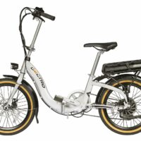 Lectro Easy Step Folding Commuter Electric Bike, 20" Wheel, 8.8Ah Battery - Silver - Image 7