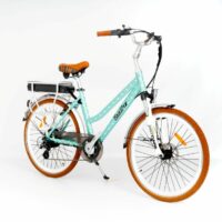 RooDog Polka Dot Step Through Hybrid Electric Bike - Mint Polka - Image 2