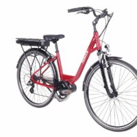 Batribike Nebula Step Through Hybrid Electric Bike - Candy Red - Image 4