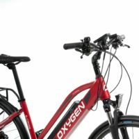 Oxygen S-Cross ST MKII Ladies Step Through Electric Hybrid Bike - 24 Speed, Red - Image 5