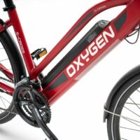 Oxygen S-Cross ST MKII Ladies Step Through Electric Hybrid Bike - 24 Speed, Red - Image 7