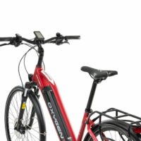 Oxygen S-Cross ST MKII Ladies Step Through Electric Hybrid Bike - 24 Speed, Red - Image 10