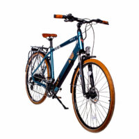 Batribike Vista-X Crossbar Trekking Electric Bike, 28" Wheel, Front Suspension - Iris Blue - Image 2