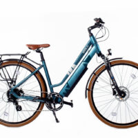 Batribike Vista-S Step Through Trekking Electric Bike, 28" Wheel, Front Suspension - Iris Blue - Image 3