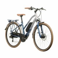 Raleigh Array Open Frame Electric Hybrid Bike, 400Wh Battery, 700c Wheel - Silver/Blue - Image 2