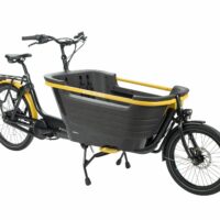 Raleigh Stride 2 Family Cargo Electric Bike, Bosch 500Wh - Black/Yellow - Image 2