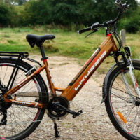 Crussis e-Country 1.10-S Step Through Hybrid Electric Bike, 28" Wheel, 17.5Ah - Orange Bronze - Image 2