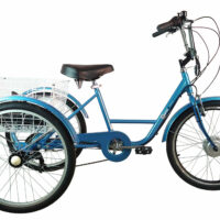 Aurai Low Step Electric Tricycle, 20" Wheel, 11Ah - Pearl Blue - Image 7