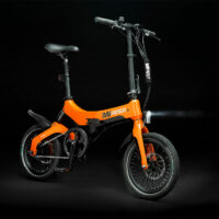 MiRider One Folding City Electric Bike, 16" Wheel, 7Ah Battery - Orange - Image 2