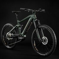 Haibike AllTrail 4 Full Sus Electric Mountain Bike, Yamaha PW-ST - Green/Camel - Image 9