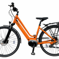 Batribike Gamma-S Step Through Hybrid Electric Bike, 28" Wheel - Orange - Image 2