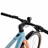 Raleigh Trace Urban Commuter Electric Bike, 700c Wheel - Sky Blue/Orange - Image 4