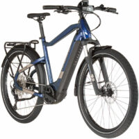 Haibike Trekking 7 HIGH Hybrid Electric Bike 2022, Yamaha PW-ST, 630Wh - Navy/Sand - Image 2