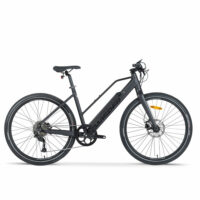 Wisper Tailwind City LOW Crossbar Commuter Electric Bike - Black - Image 2