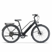 Wisper Tailwind Comfort LOW Crossbar Commuter Electric Bike Full Throttle - Black - Image 2