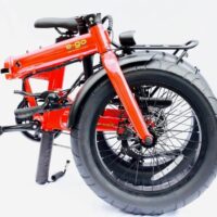 E-Go Max+ Fat Tyre Folding Electric Bike, 20" Wheel, 14Ah Battery, 7 Speed - Red - Image 2