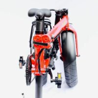 E-Go Max+ Fat Tyre Folding Electric Bike, 20" Wheel, 14Ah Battery, 7 Speed - Red - Image 3