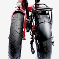 E-Go Max+ Fat Tyre Folding Electric Bike, 20" Wheel, 14Ah Battery, 7 Speed - Red - Image 5