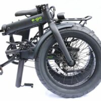 E-Go Max+ Fat Tyre Folding Electric Bike, 20" Wheel, 14Ah Battery, 7 Speed - Black - Image 2