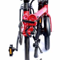 E-Go Lite Mini Compact Folding Electric Bike, 16" Wheel, Single Speed - Gloss Red - Image 5