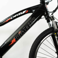 Dallingridge Diablo Integrated Hardtail Electric Mountain Bike, 26" Wheel - Gloss Black/Red - Image 2