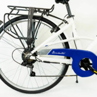 Basis Dorchester Step Through Integrated Electric City Bike - White/Blue - Image 2