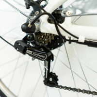 Basis Dorchester Step Through Integrated Electric City Bike - White/Blue - Image 7