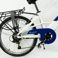 Basis Dorchester Step Through Integrated Electric City Bike, 24" Wheel - White/Blue - Image 2