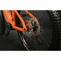 Haibike AllTrack 6 Hardtail Electric Mountain Bike, 27.5in - Gloss Papaya/Titan - Image 5