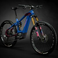 Haibike HYBE CF 11 Full Suspension EMTB - Blue/Magenta/Pink Gloss - Image 2