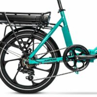 Ampere Alter Low Step Folding Electric Bike, 20 Wheel - Turquoise - Image 4