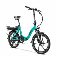 Ampere Alter Low Step Folding Electric Bike, 20 Wheel - Turquoise - Image 2