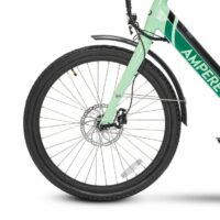 Ampere Deluxe 26" Step Through Hybrid Electric Bike - Mint Green - Image 3