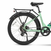 Ampere Deluxe 26" Step Through Hybrid Electric Bike - Mint Green - Image 10