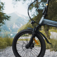 ADO Air 20S Lightweight Folding Electric Bike, 9.6Ah - Grey - Image 3