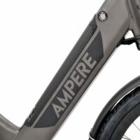 Ampere Deluxe Pro Hybrid Step Through Electric Bike, 700c Wheel - Grey - Image 9