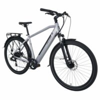 Falcon Horizon Cross Bar Hybrid Electric Bike - Silver - Image 2