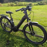 Ex Demo Haibike Trekking 7 LOW Hybrid Electric Bike, Yamaha PW-ST, 630Wh - Black/Green - Image 2